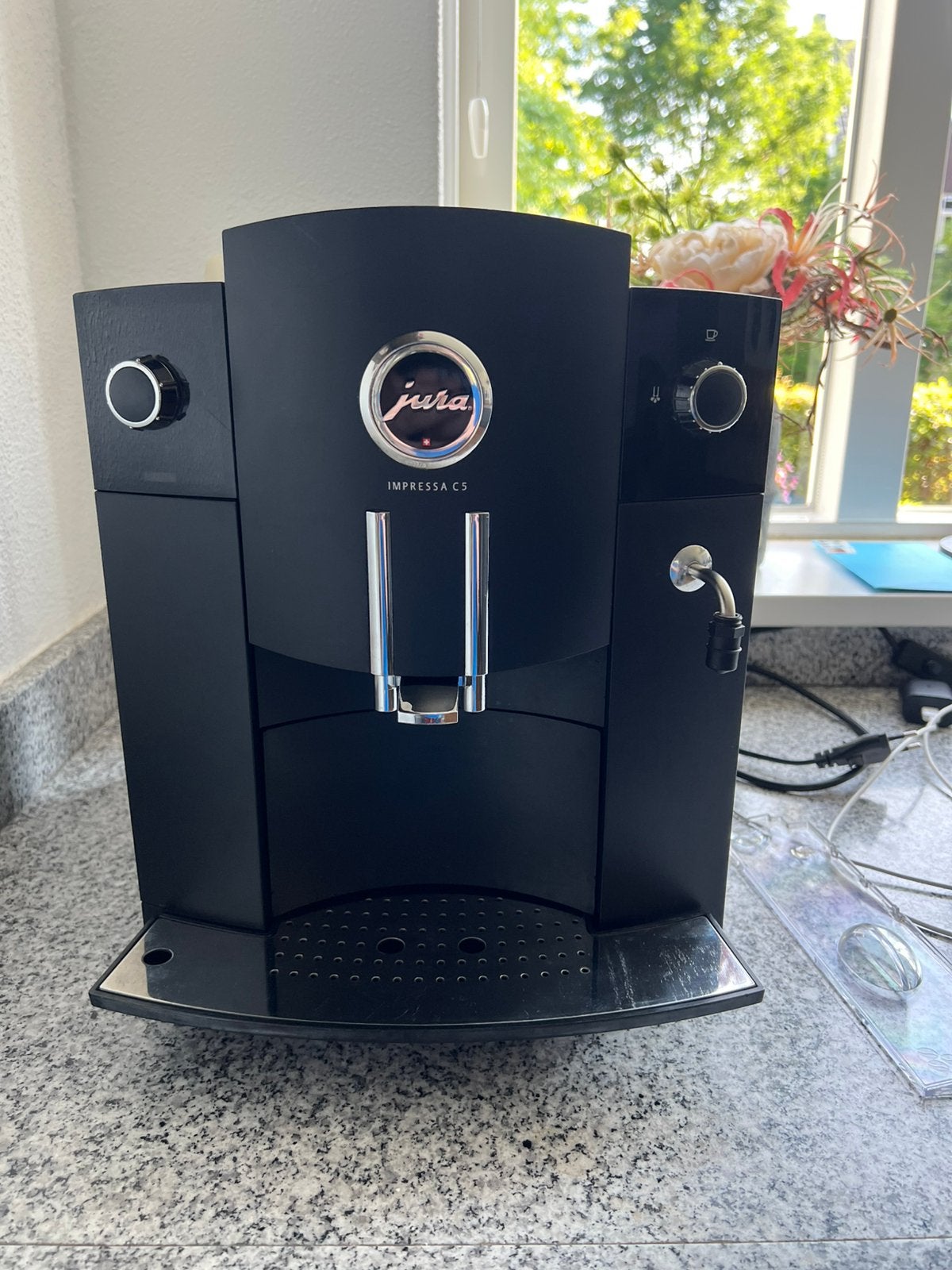 Jura Impressa C5 Volautomatische koffiemachine, Ophalen, Afneembaar waterreservoir, Koffiemachine, Koffiebonen