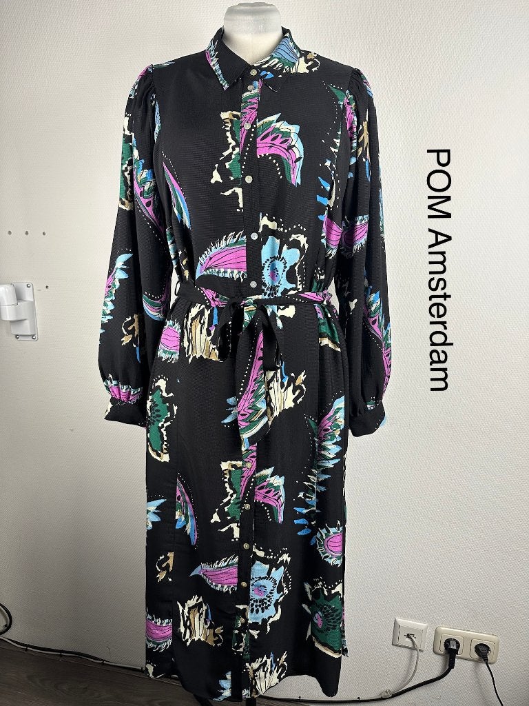 POM Amsterdam Jurk  (mt: 42) 17,2/9998, POM Amsterdam, Blauw, POM Amsterdam, Maat 42/44 (L)