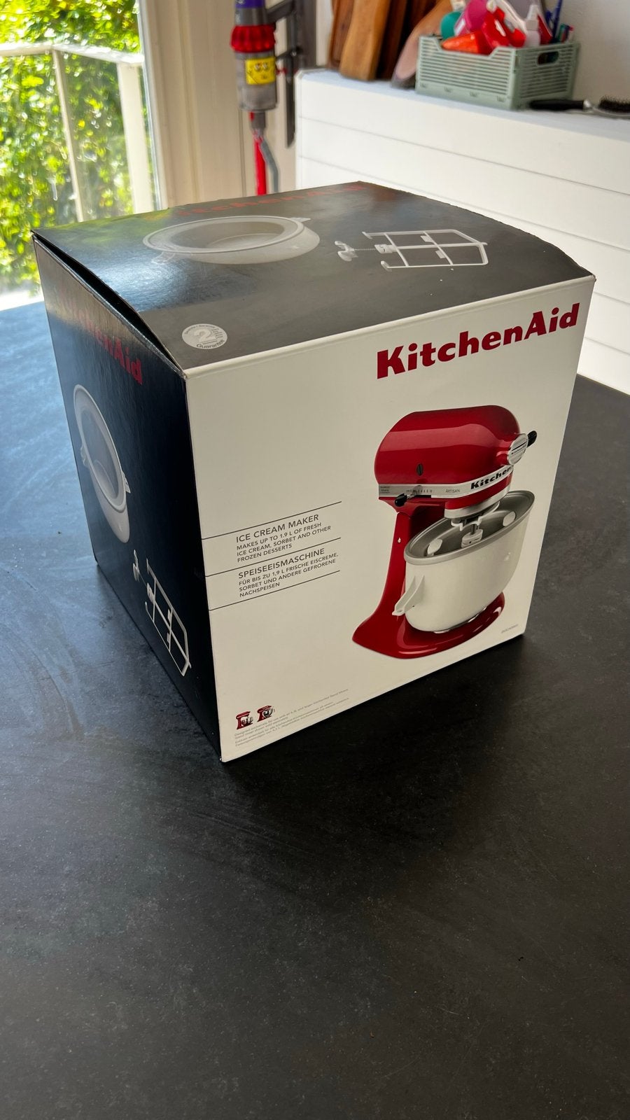 KitchenAid IJsmaker 5KICA0WH - Zo goed als nieuw, 1 tot 2 liter, Ophalen, Zo goed als nieuw, 1 snelheid