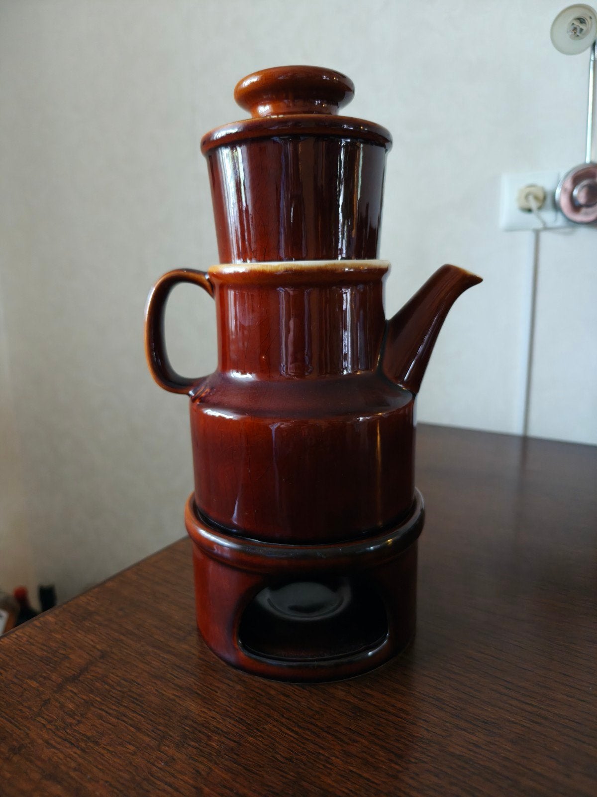 Koffiefilter potje met theelicht, Ophalen