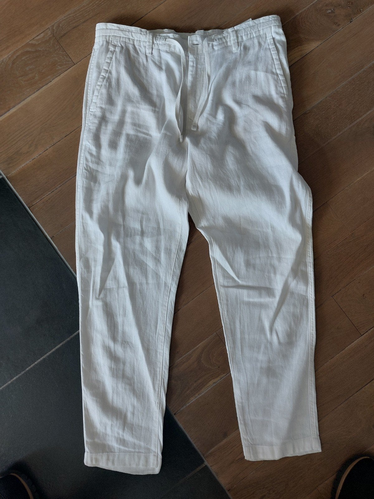 Witte linnen broek - Zara, Maat 48/50 (M), Wit, Ophalen of Verzenden, Zo goed als nieuw
