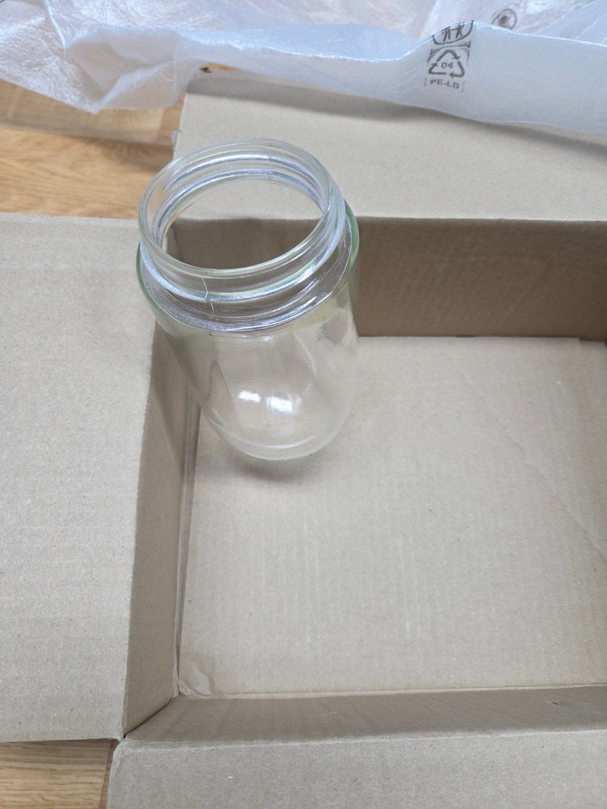 Los glas voor Franse/boerenstallamp - 18 cm hoog, Ophalen of Verzenden