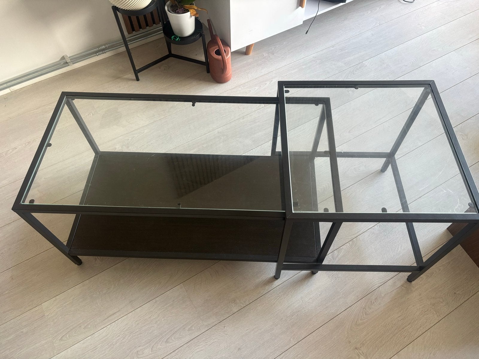 IKEA Bijzettafels - Uitschuifbaar en apart te gebruiken, Ophalen, Minder dan 45 cm, Gebruikt, Metaal of Aluminium