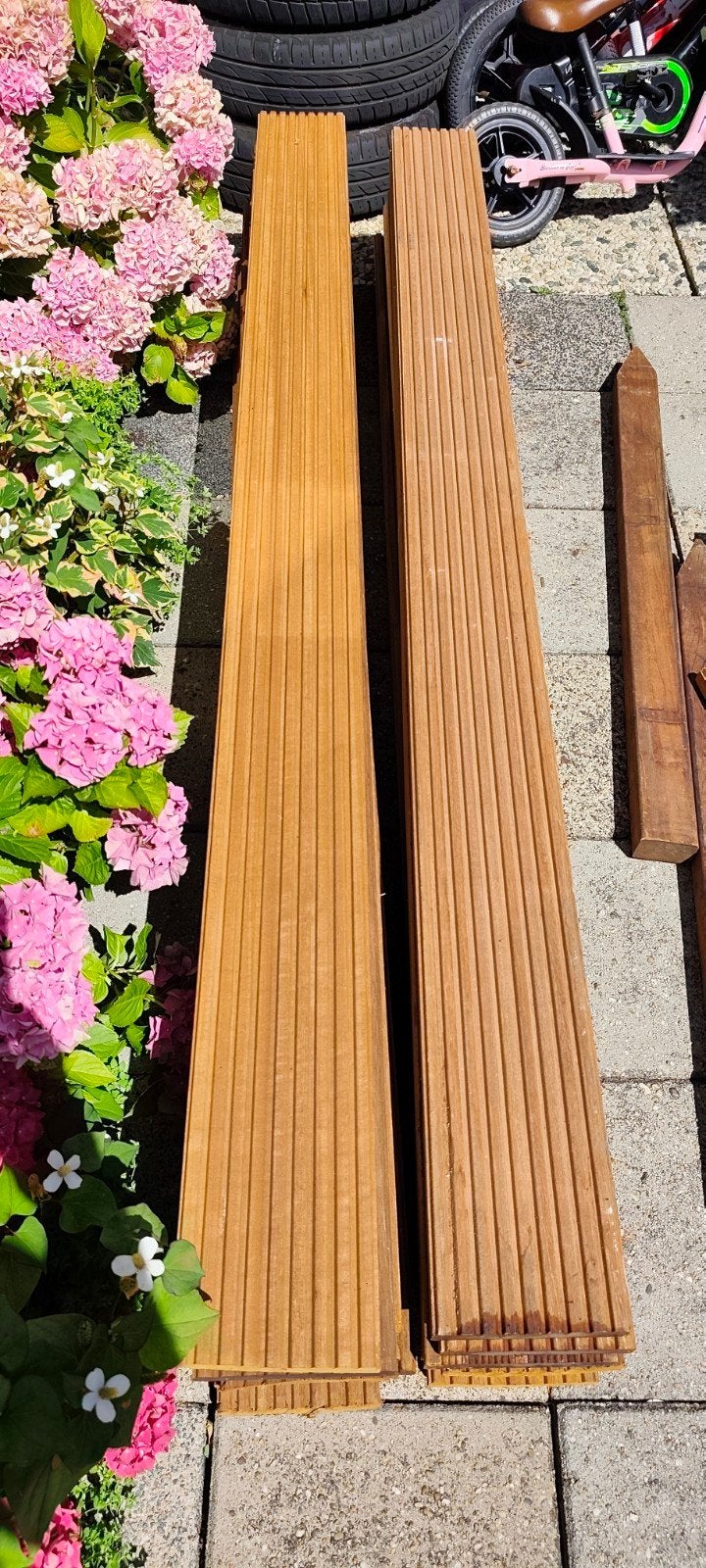 Terrasplanken van duurzaam hout Vlonder planken Vlonderhout, Tuin en Terras, Ophalen, Nieuw, Hout