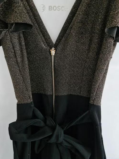 Zwart en glitter jumpsuit met rits Maat xl h, Kleding | Dames, Jumpsuits, Zwart, Maat 46/48 (XL) of groter, Onbekend, Ophalen of Verzenden