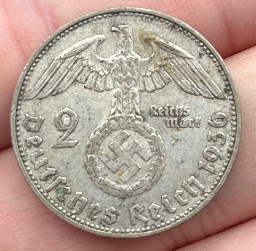 2 Reichsmark Nazi Duitsland 1936 J zeldzaam muntteken!, Ophalen of Verzenden, Duitsland, Losse munt, Zilver