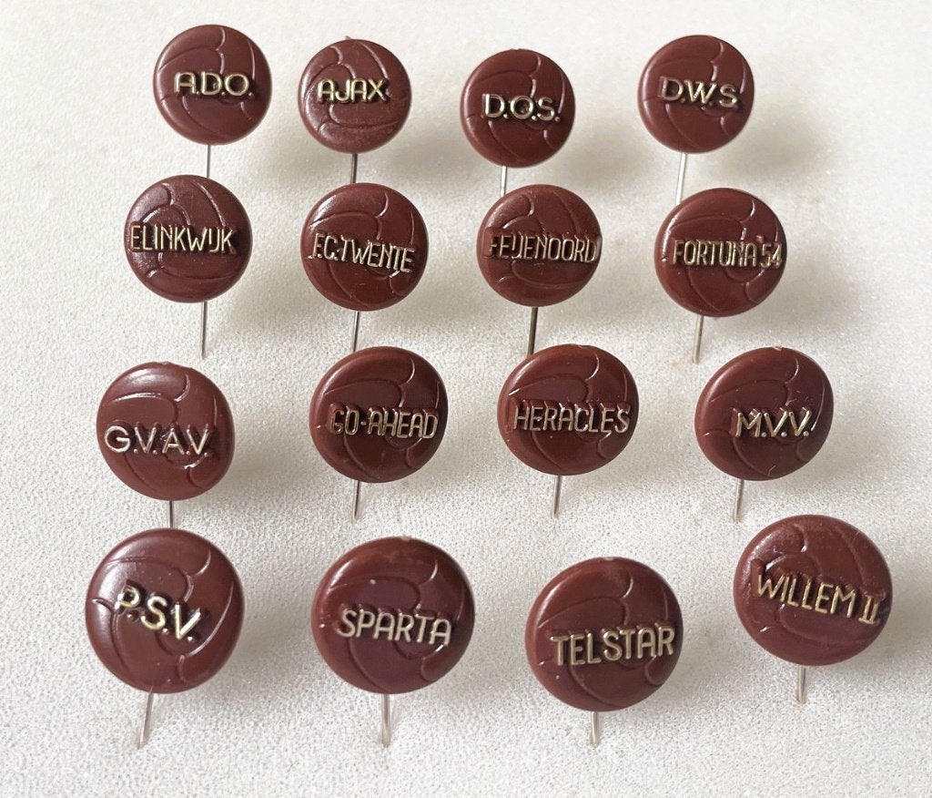 Eredivisie 1965/1966 - complete serie speldjes, Verzenden, Zo goed als nieuw, Overige binnenlandse clubs, Overige typen