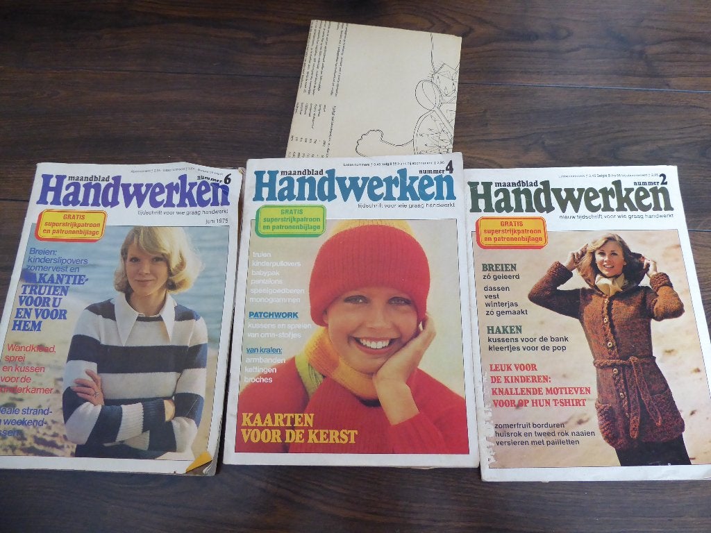 3x handwerken - 1974 - 1975, Ophalen of Verzenden, Gelezen, Mode algemeen