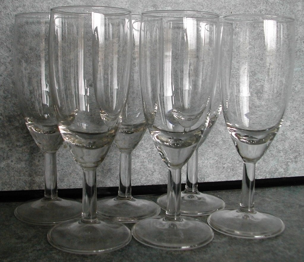 6 champagneglazen, Glas of Glazen, Nieuw, Ophalen of Verzenden, Glas