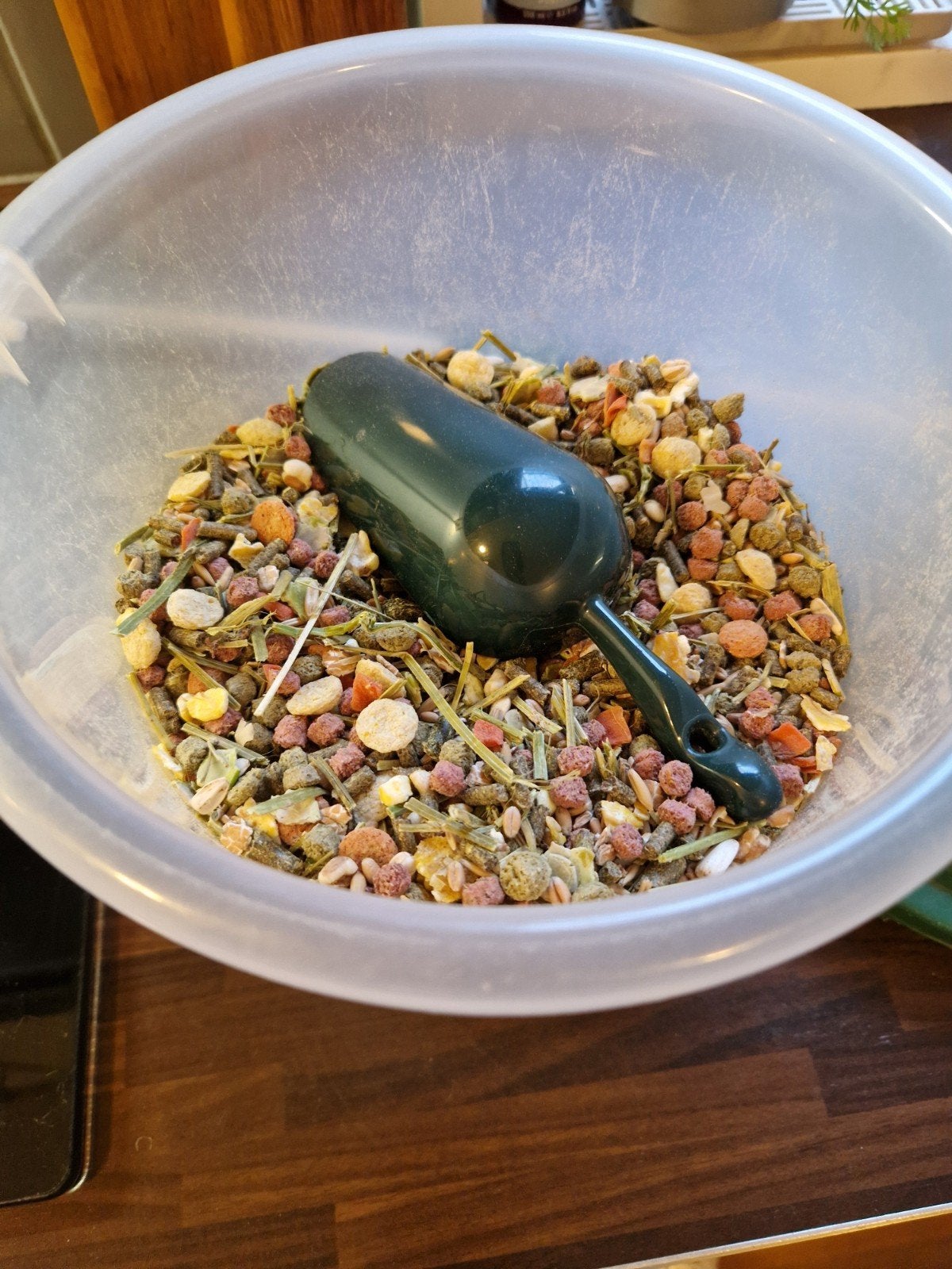 Gratis cavia muesli incl emmer, Dieren en Toebehoren, Ophalen, Kooi, Cavia, Minder dan 60 cm