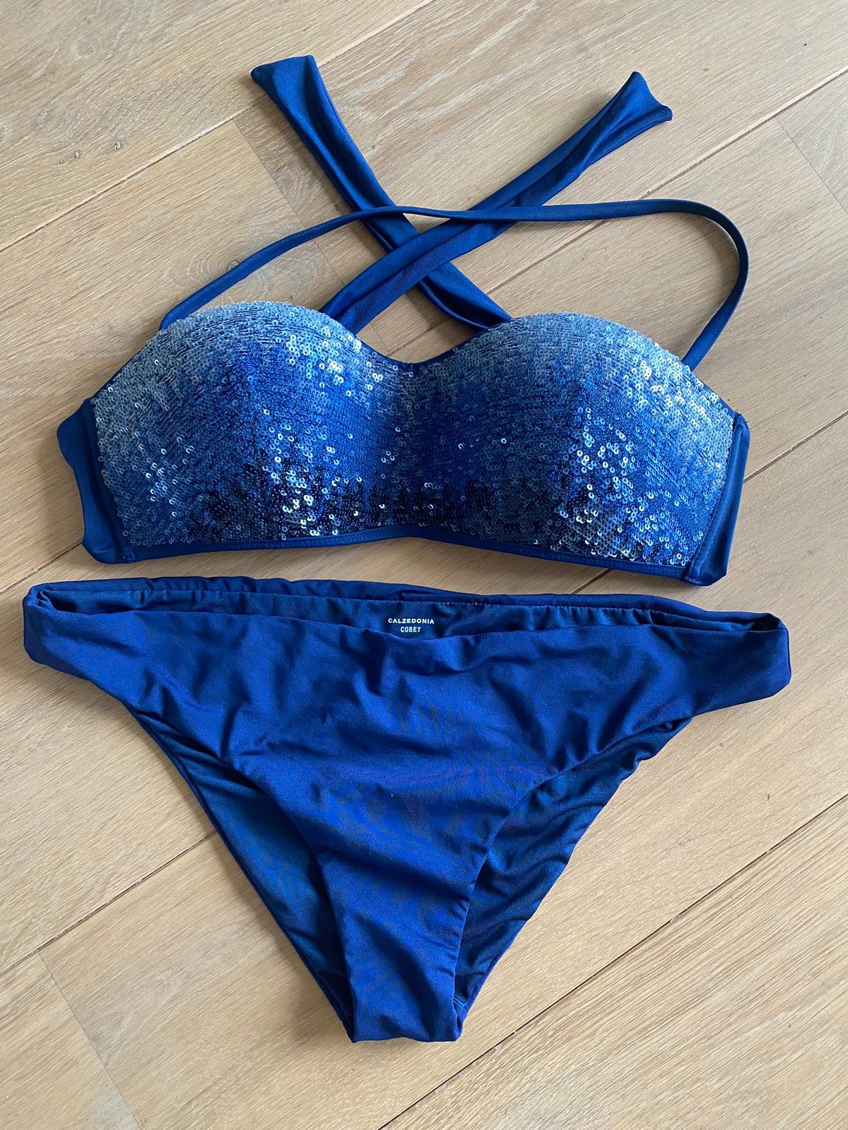 Calzedonia mermaid bikini mt 38 kobaltblauw, Ophalen of Verzenden, Nieuw, Blauw, Bikini