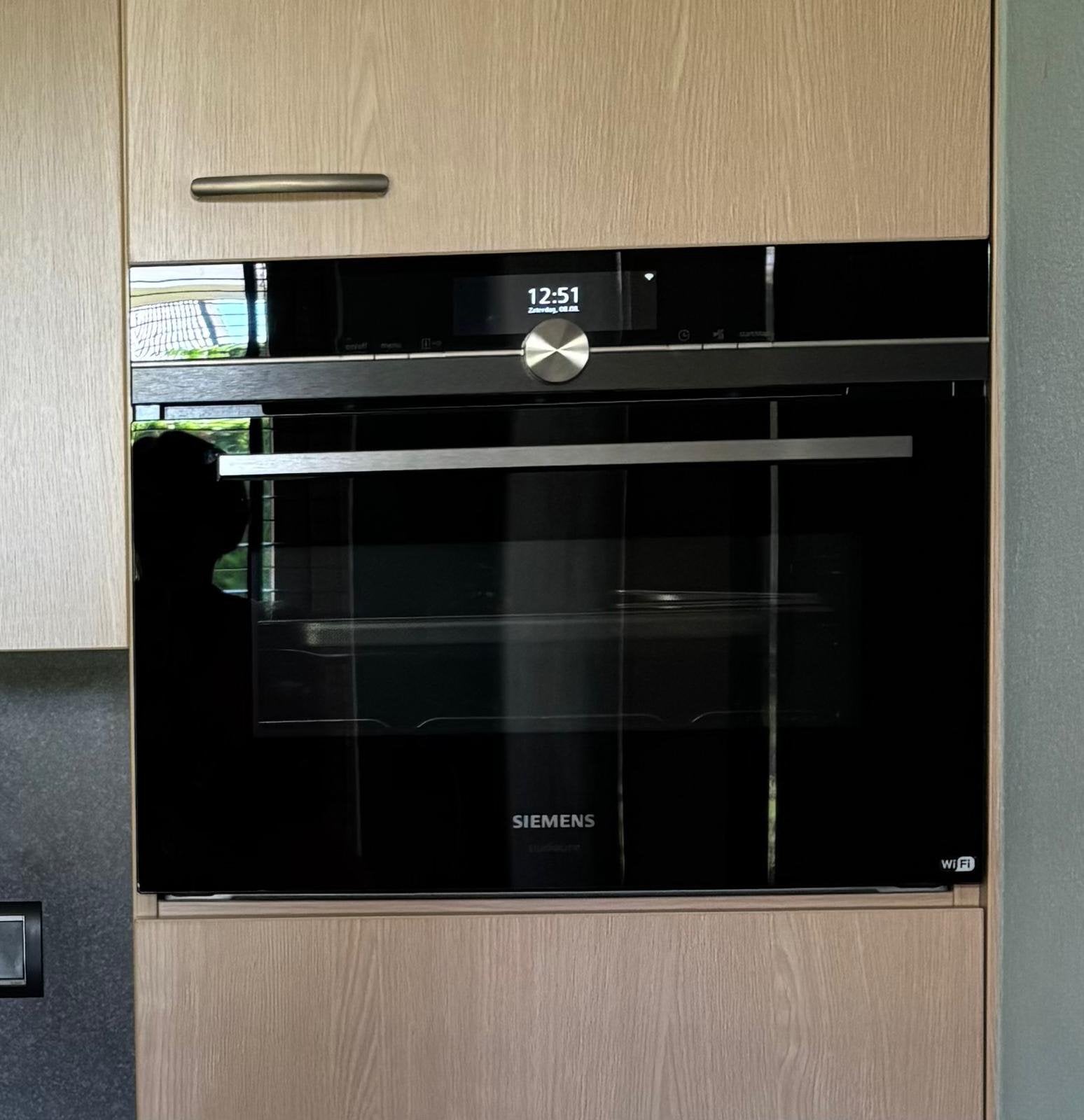 Siemens CS858GRB7/91 Combi-Stoomoven, Witgoed en Apparatuur, Ophalen, 45 tot 50 cm, Gebruikt, Hete lucht