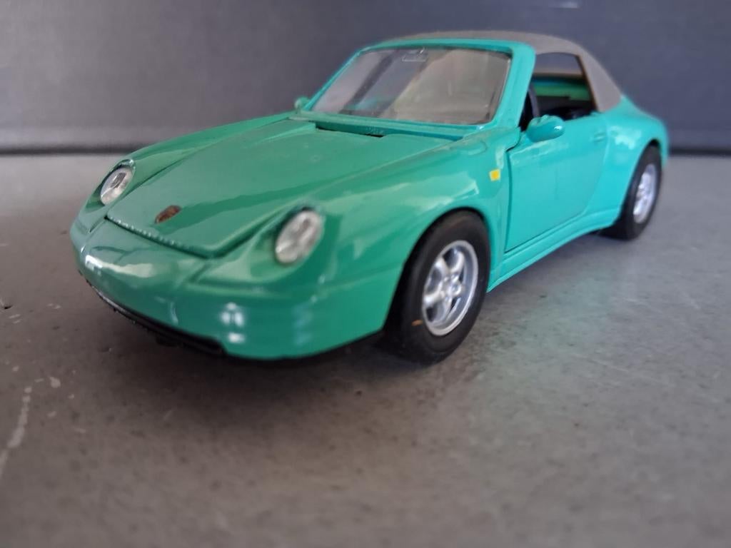 Porsche 911 Targa modelauto groen, Ophalen of Verzenden, Zo goed als nieuw, Auto, Overige merken