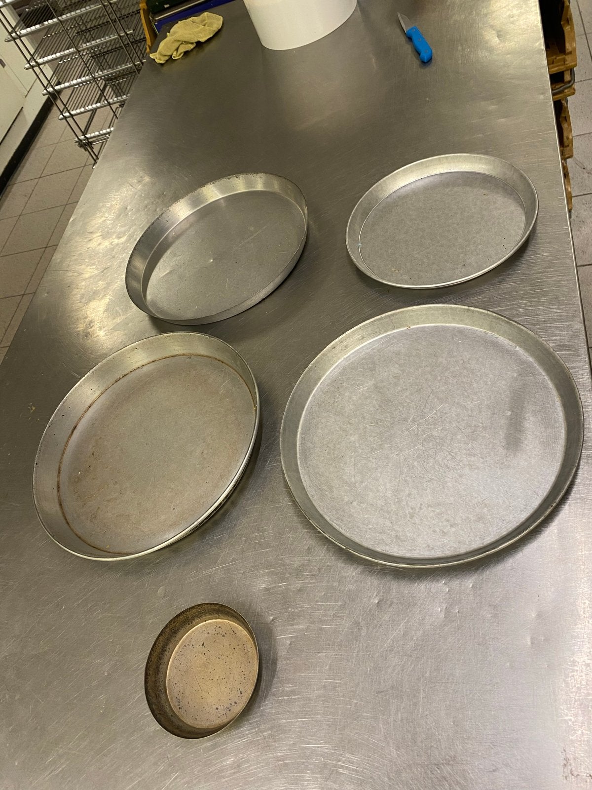 Vlaai pan bakplaten en pizzaplaten ,horeca bakkerij bakker, Ophalen, Gebruikt