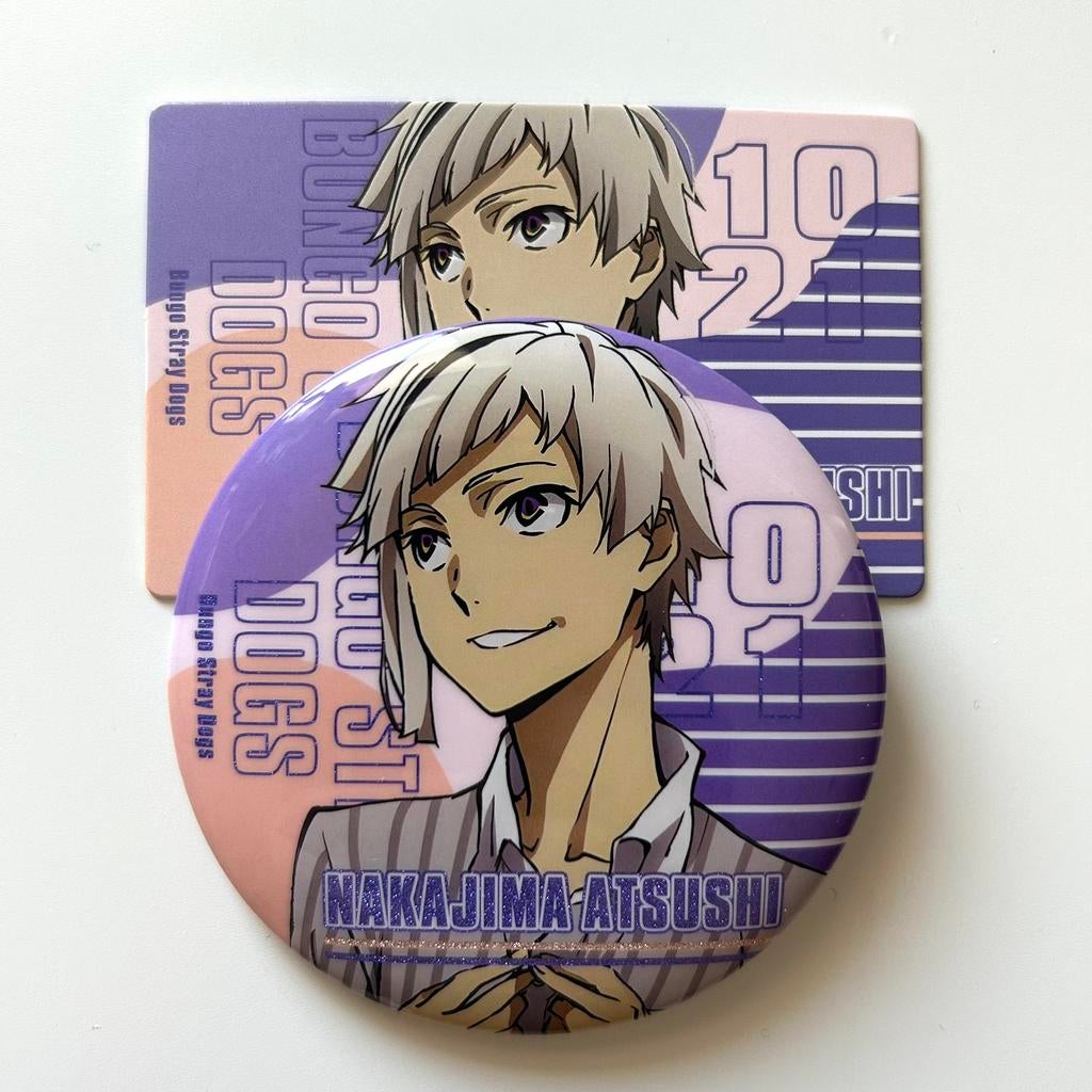 Atsushi Nakajima Badge + Kleine kaart | Bungo Stray Dogs, Verzenden, Nieuw, Figuurtje, Button