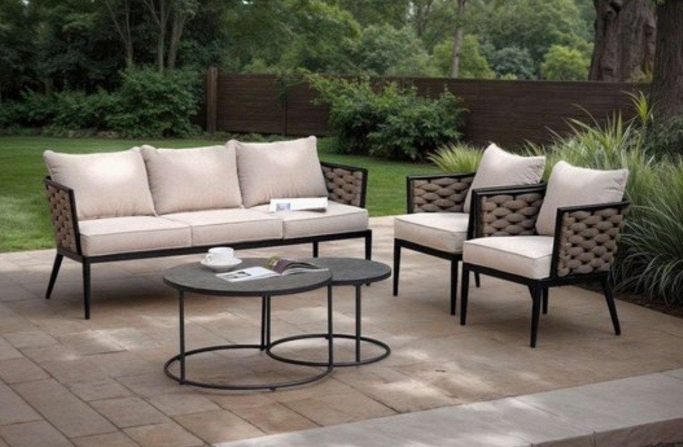 Feel Home - Luxe Brezza Loungeset met Duo Salontafel, Tuin en Terras, Tuinsets en Loungesets, Ophalen, 5 zitplaatsen, Nieuw, Bank
