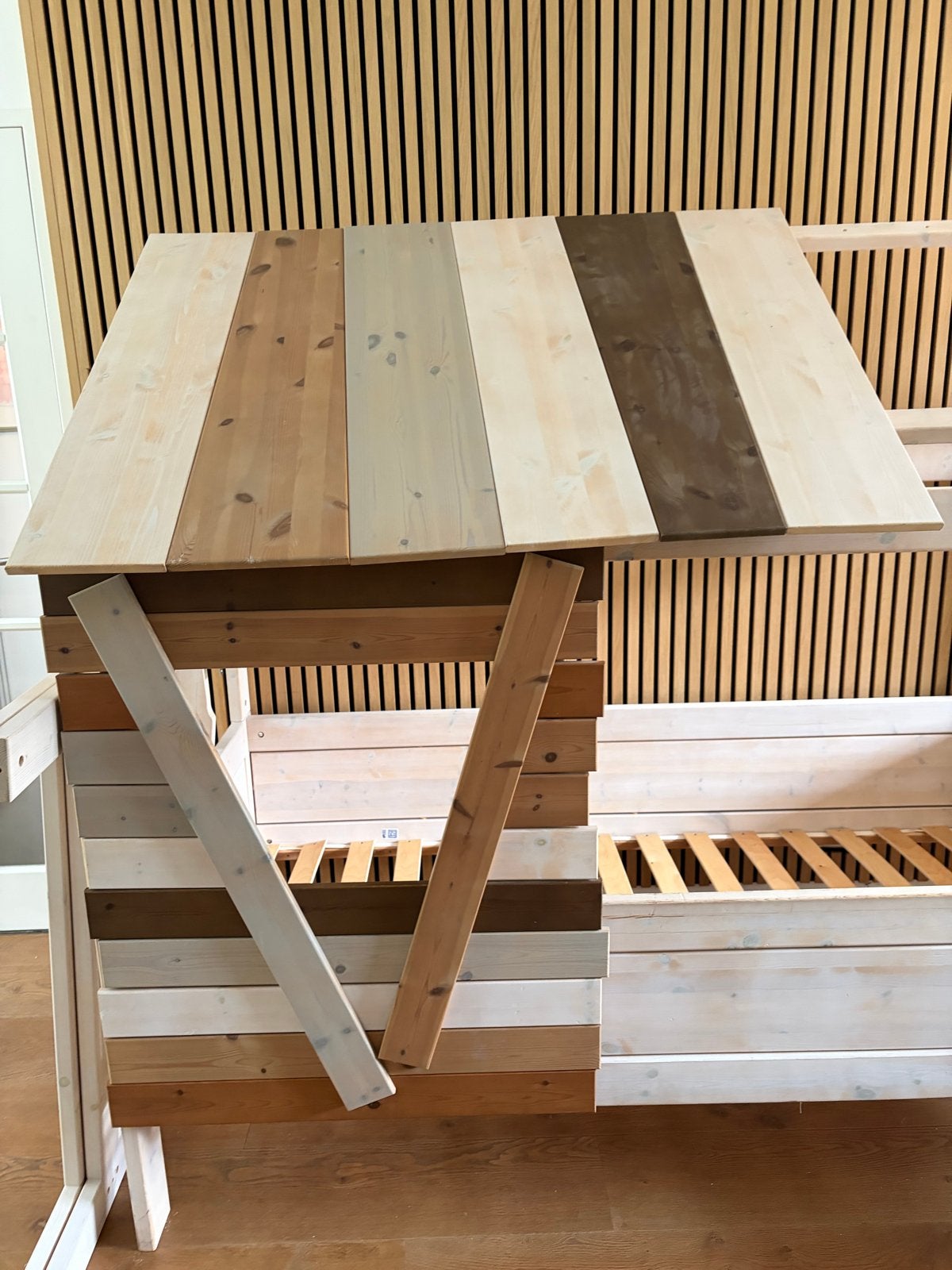Lifetime Boomhutbed: compleet kinderbed met verhoging & trap, Ophalen, Eenpersoons, Wit, 200 cm