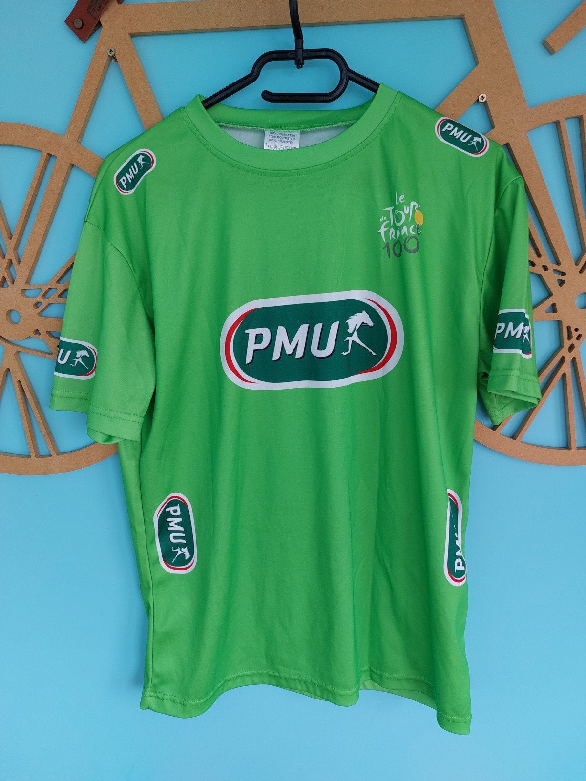 GROEN T SHIRT TOUR DE FRANCE 100, Sport en Fitness, Wielrennen, Ophalen of Verzenden