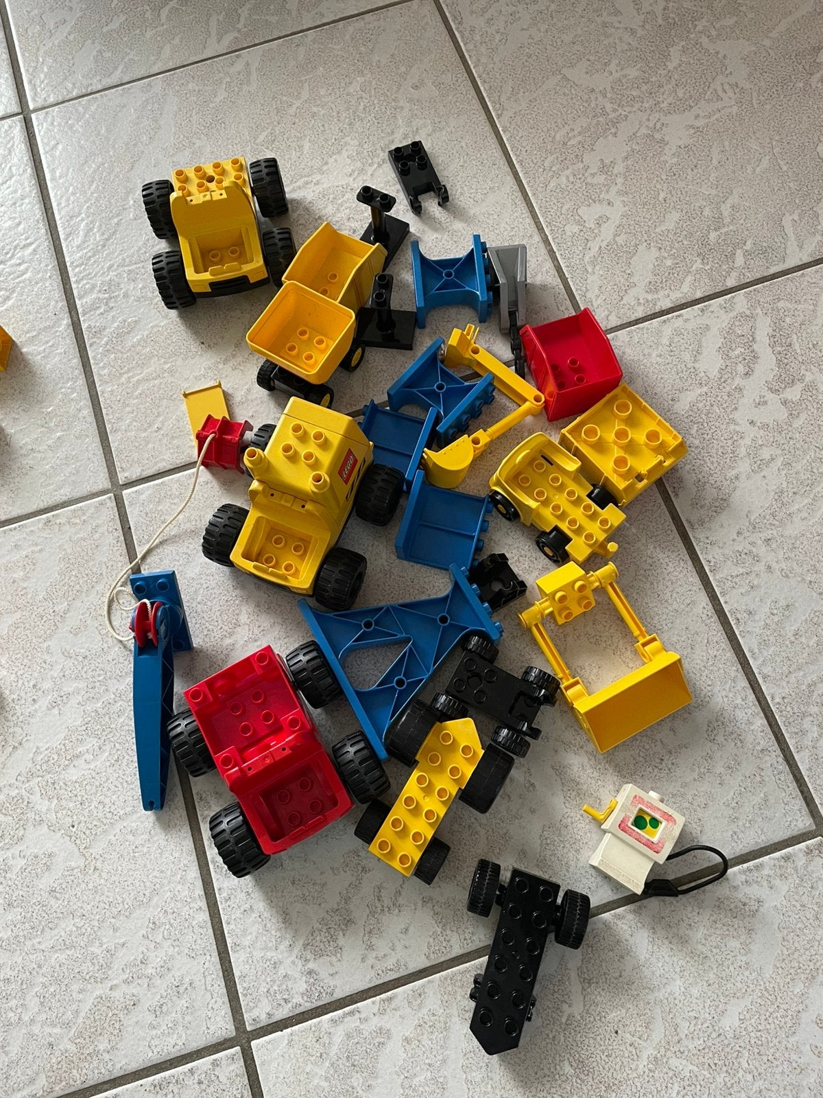 Lego Duplo werk auto’s onderdelen, Ophalen of Verzenden, Gebruikt, Losse stenen, Duplo