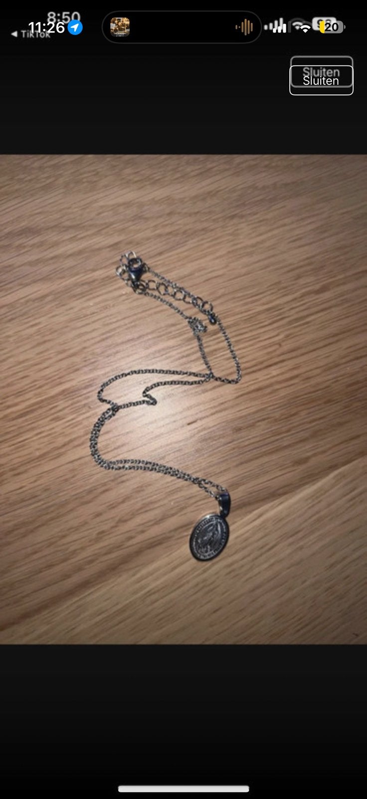 Maria bedelketting, Verzenden, Nieuw, Zilver, Met hanger