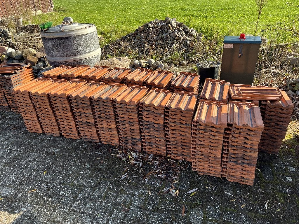 Laumans vlakke mulden  dakpannen (gebruikt)., Ophalen, Gebruikt, Steen of Klei, 15 m² of meer
