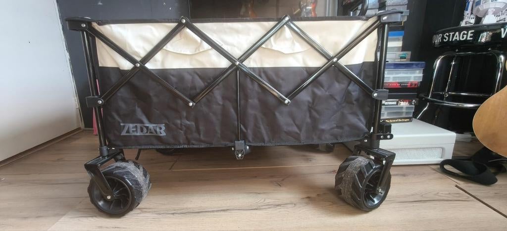 Zo goed als nieuwe bolderkar met terreinwielen - 200L, Ophalen, Zo goed als nieuw