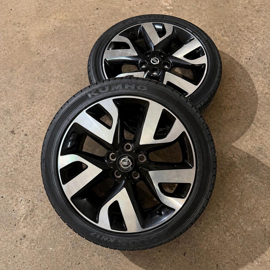 Originele Nissan Juke 18 inch velgen 4 stuks, 2 met banden, Ophalen, Gebruikt