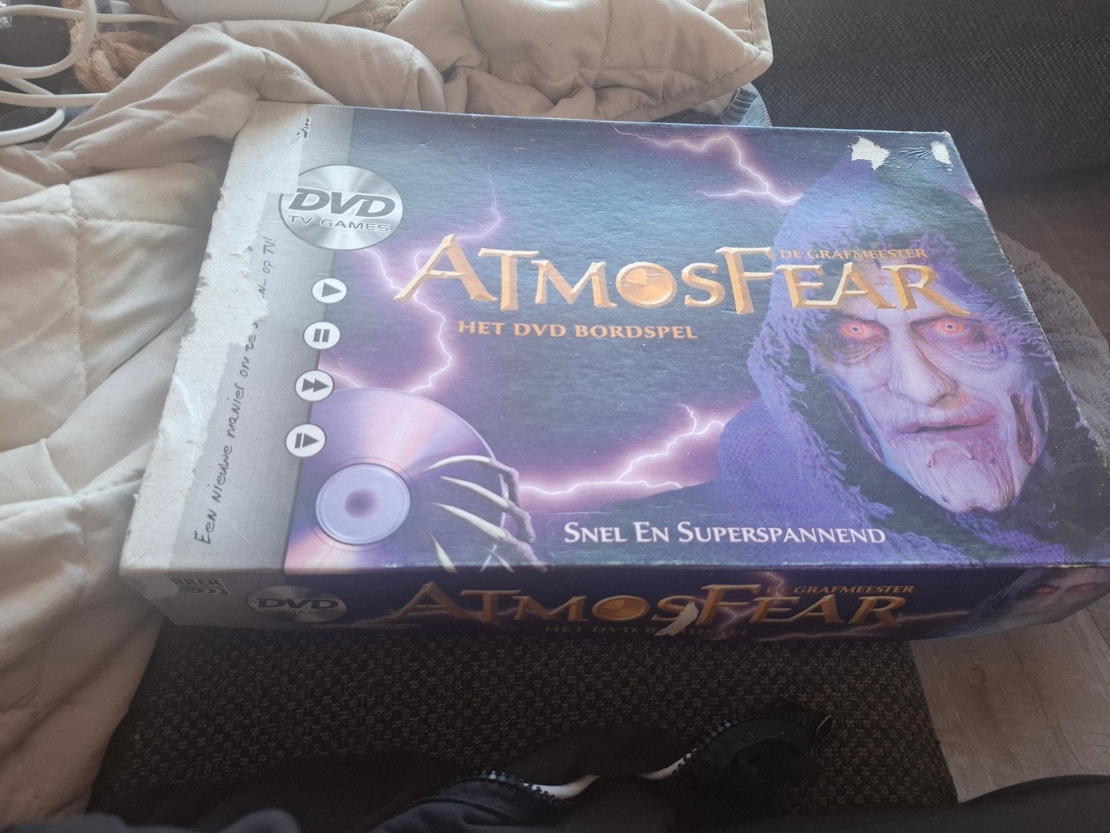 Atmosfear: Het DVD Bordspel - Snel en Superspannend, Drie of vier spelers, Ophalen of Verzenden, Gebruikt, Mattel
