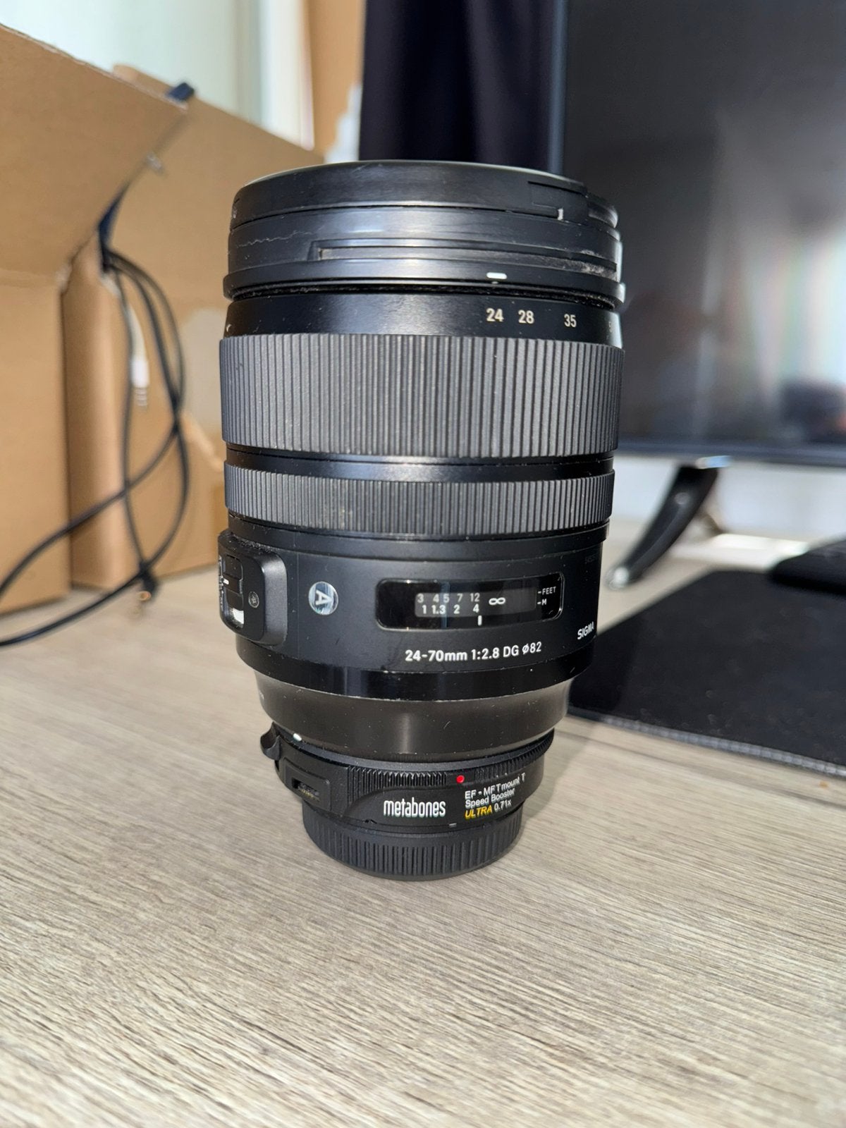 Canon fullframe 24/70, speedbooster naar 4/3, Ophalen, Zo goed als nieuw, Standaardlens