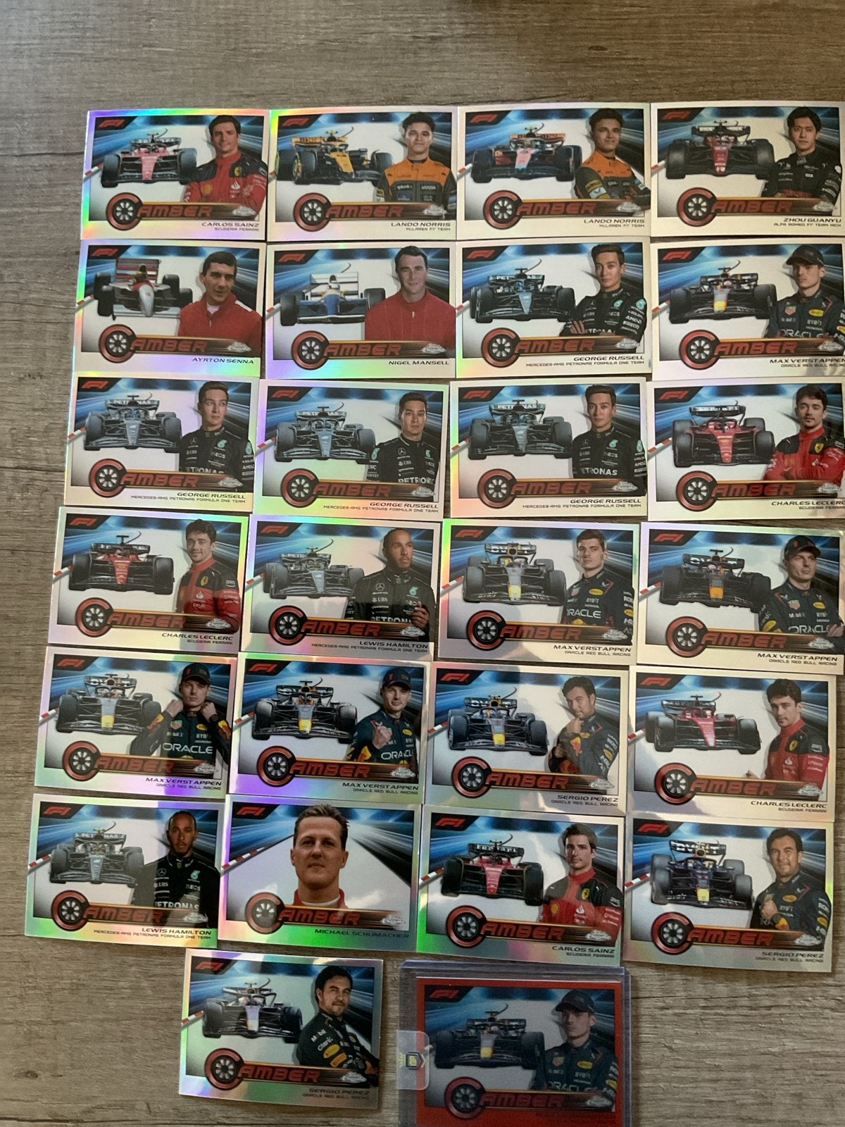 Amber F1 Kaarten - Diverse Coureurs, Ophalen of Verzenden, Zo goed als nieuw, Formule 1