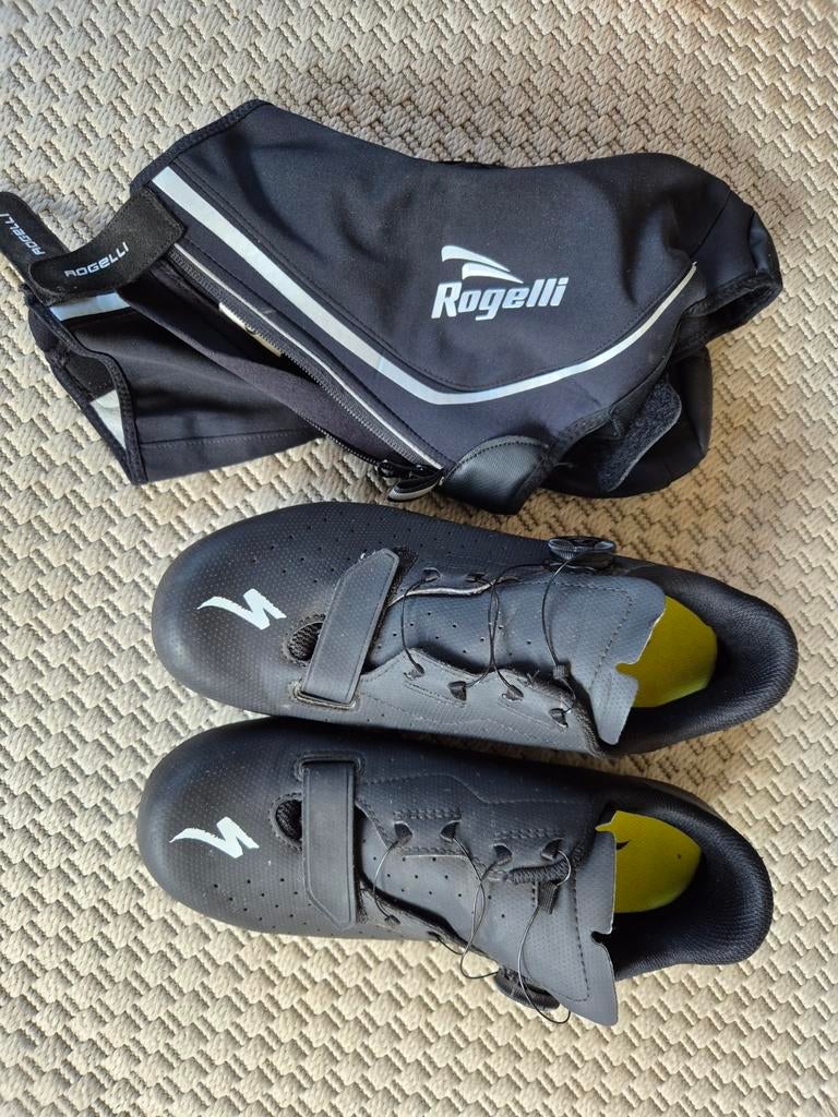 Specialized S-Works racefiets schoenen met Rogelli hoezen, Specialized, Gebruikt, Heren, Schoenen