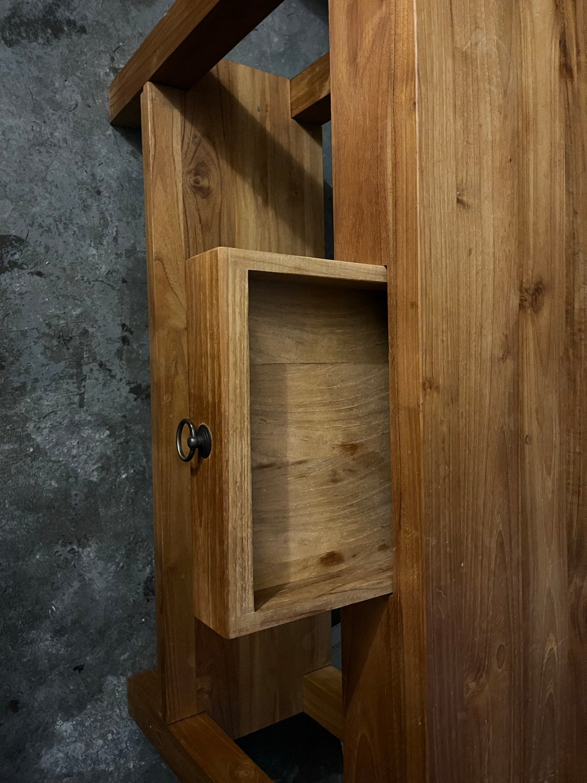 Houten Sidetable - 120x80x35 cm teab, Ophalen, Gebruikt, 100 tot 150 cm, Hout