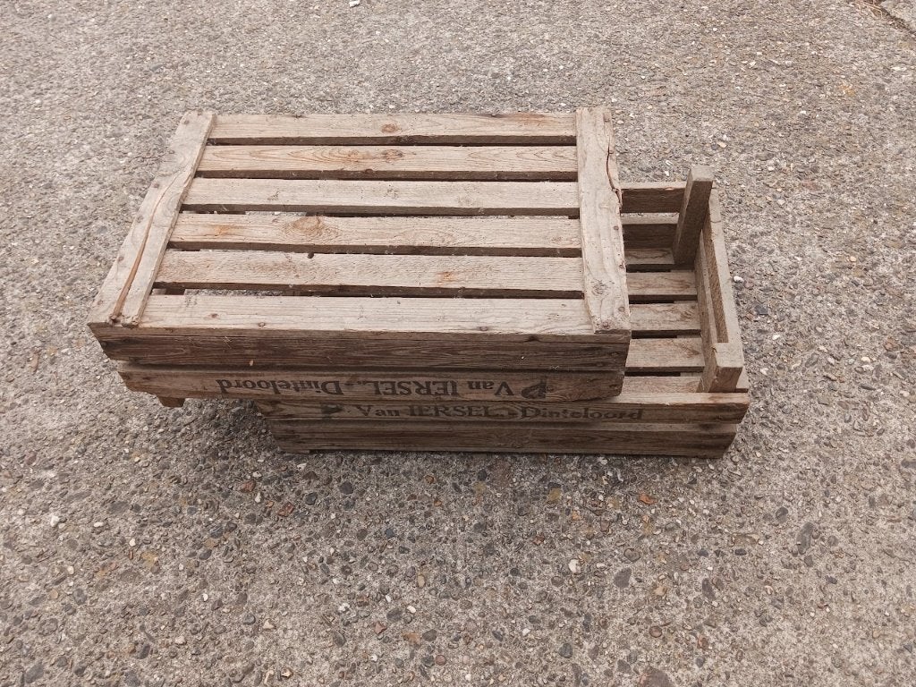 houten kistjes, Ophalen, Gebruikt