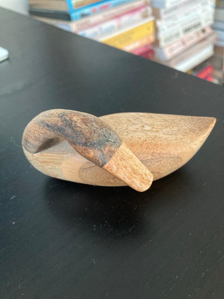 Houten eend decoratie - Handgesneden, Ophalen of Verzenden