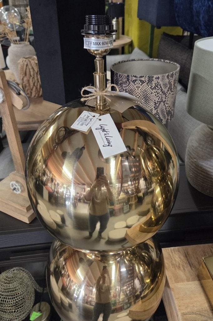Chique vloerlamp lampvoet LOVIS licht goud Light & Living, Ophalen, Nieuw, E27 (groot), Metaal