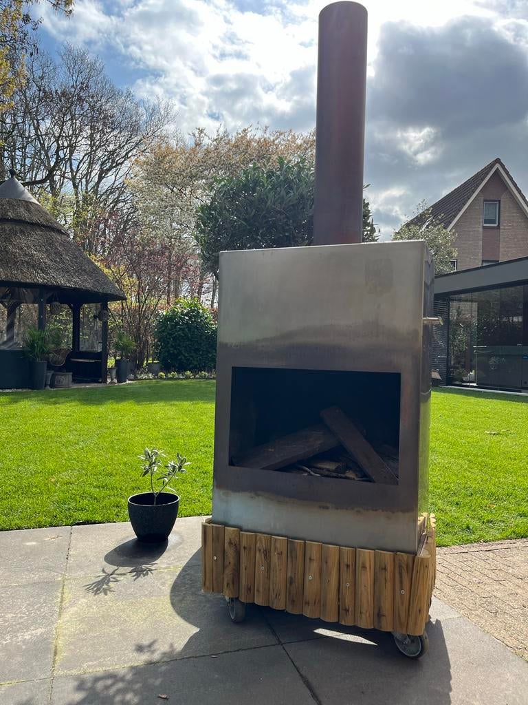 RVS buitenhaard, Tuin en Terras, Tuinhaarden, Ophalen, Gebruikt