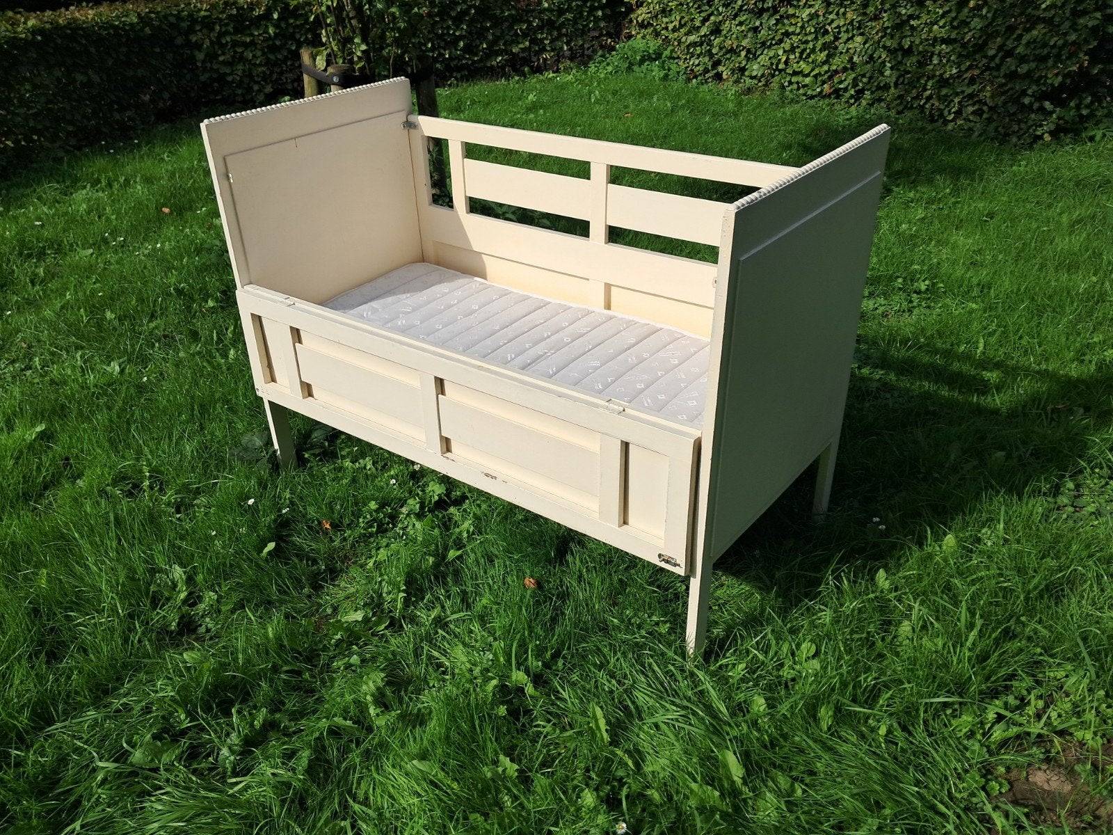 In prijs verlaagd! Baby/kinder ledikant met matras en latten, Gebruikt, 70 tot 85 cm, Minder dan 140 cm, Ophalen