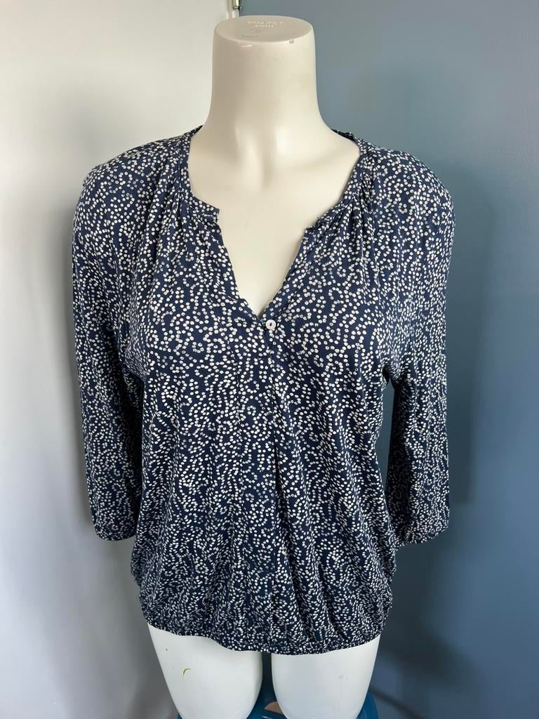 Marc o’polo donkerblauw stippen wit l, Kleding | Dames, Blouses en Tunieken, Blauw, Maat 42/44 (L), Ophalen of Verzenden, Zo goed als nieuw