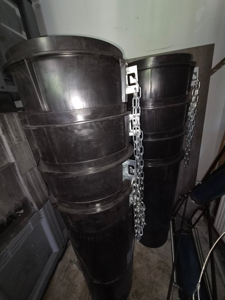 8x Stortkoker + stortbuis, Ophalen, Afvoer, Pvc, 6 meter of meer