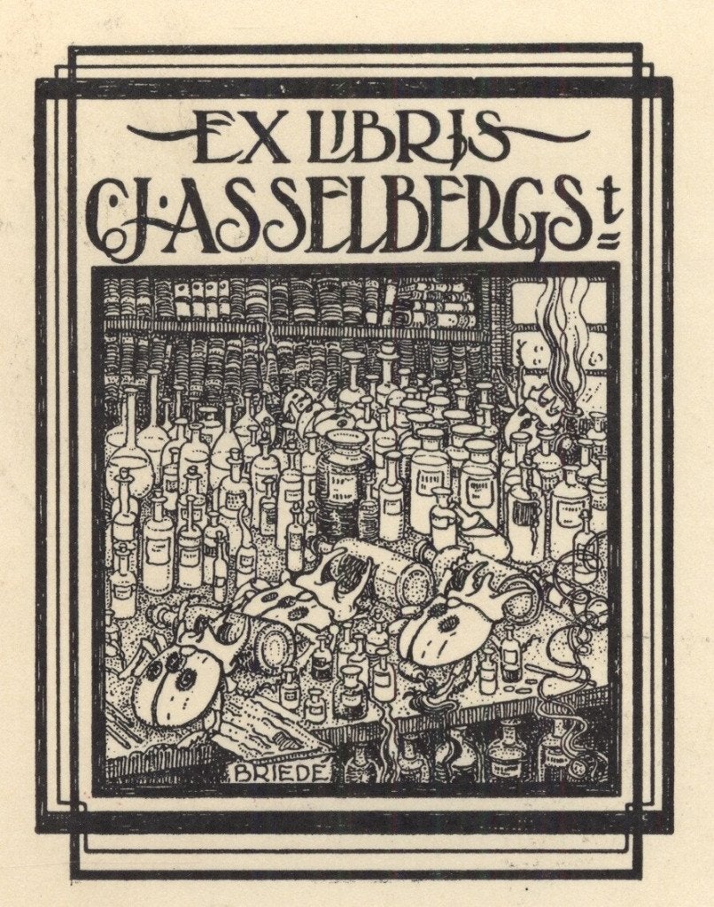 2102 Ex Libris Nederland : Johan Briedé, 1934, Verzenden, Ex libris
