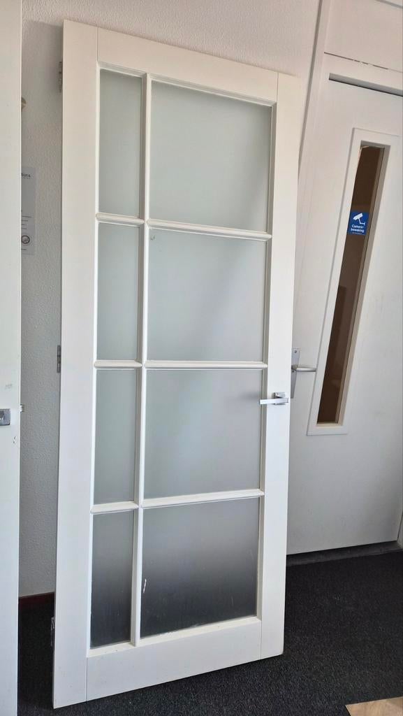 3 stompe binnendeuren, deels met glas, Ophalen, Gebruikt, 80 tot 100 cm, Binnendeur
