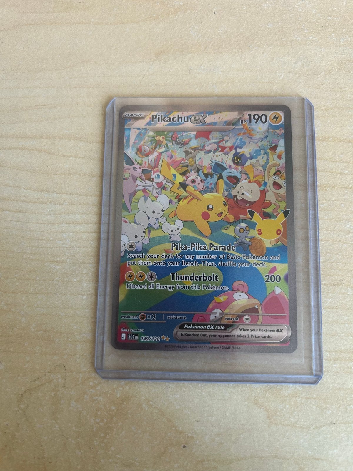 Pikachu EX Pika-Pika Parade Pokémon kaart, Ophalen of Verzenden, Zo goed als nieuw, Losse kaart