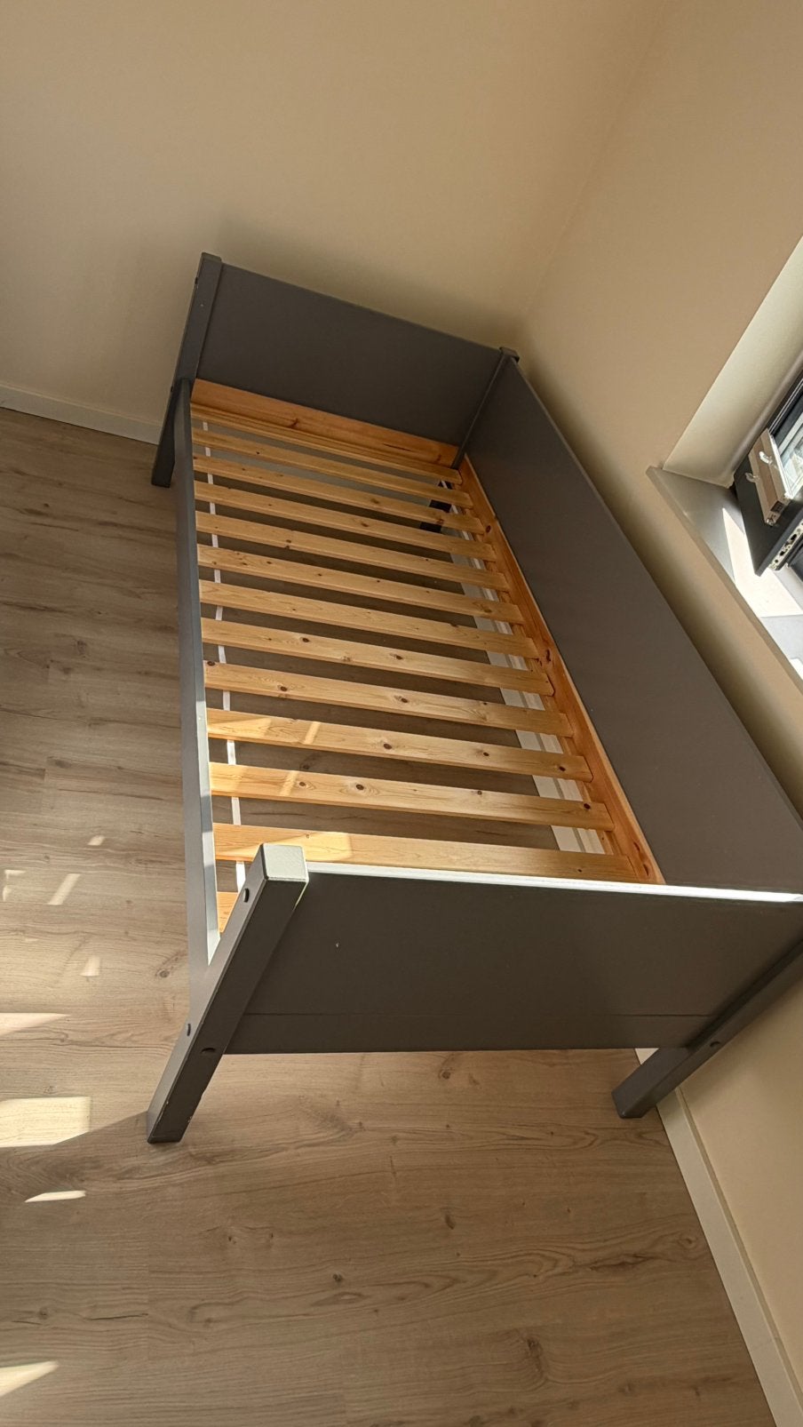 Eenpersoonsbed incl matras GRATIS, Ophalen, 90 cm, Eenpersoons, Wit