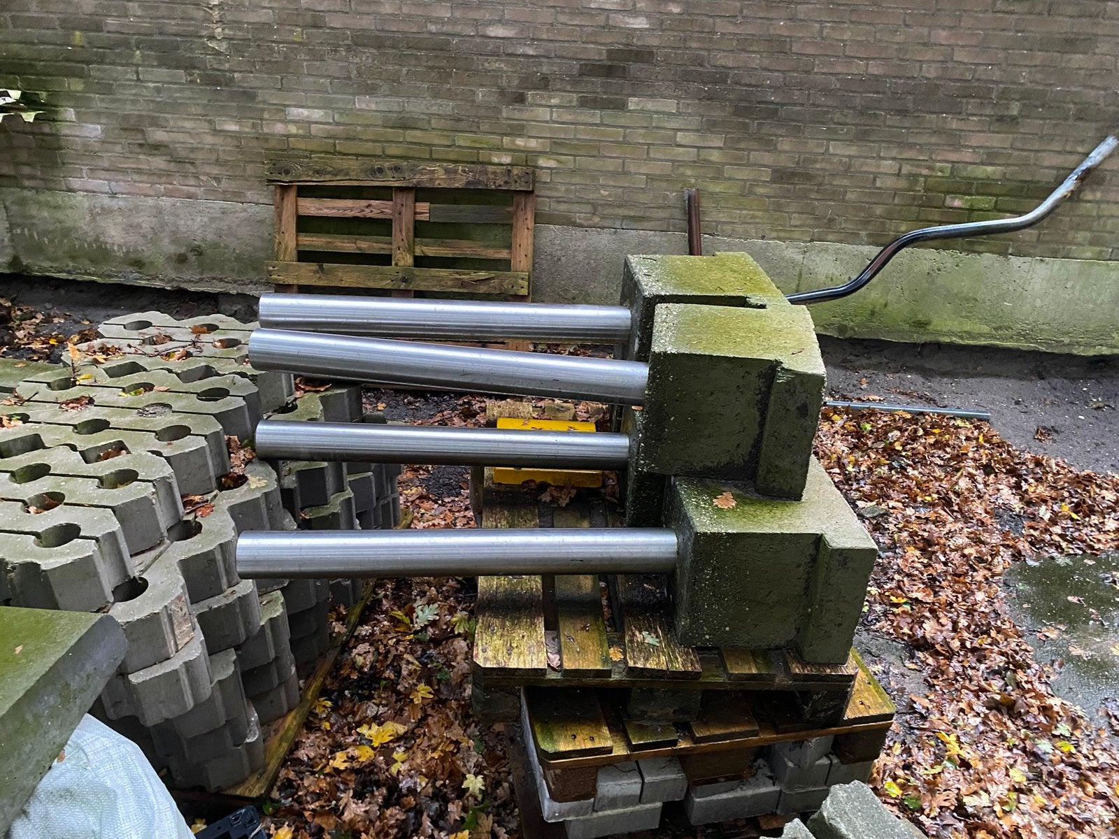 Afzetpaal , rvs palen straatwerk, Ophalen of Verzenden, Zo goed als nieuw, Overige typen, Minder dan 2 meter