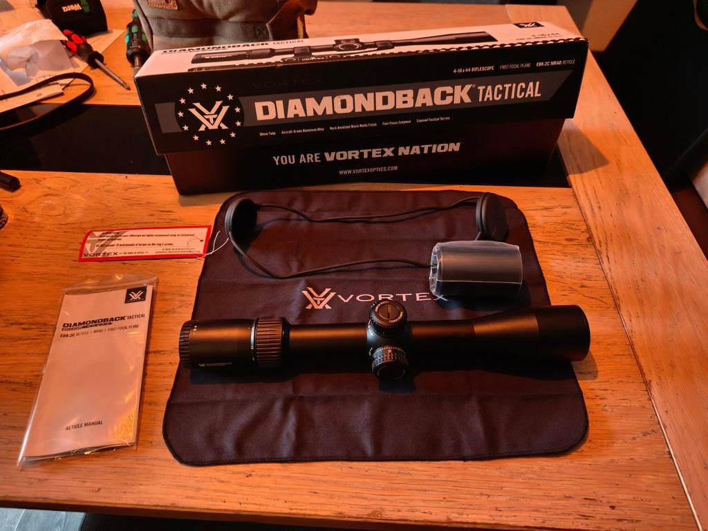 Vortex Diamondback Tactical 4-16x44 FFP MRAD EBR-2C, Ophalen of Verzenden, Zo goed als nieuw