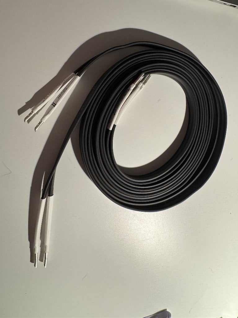 Tellurium Q Silver II Speaker kabel, Ophalen of Verzenden, Zo goed als nieuw, 5 tot 10 meter, Luidsprekerkabel
