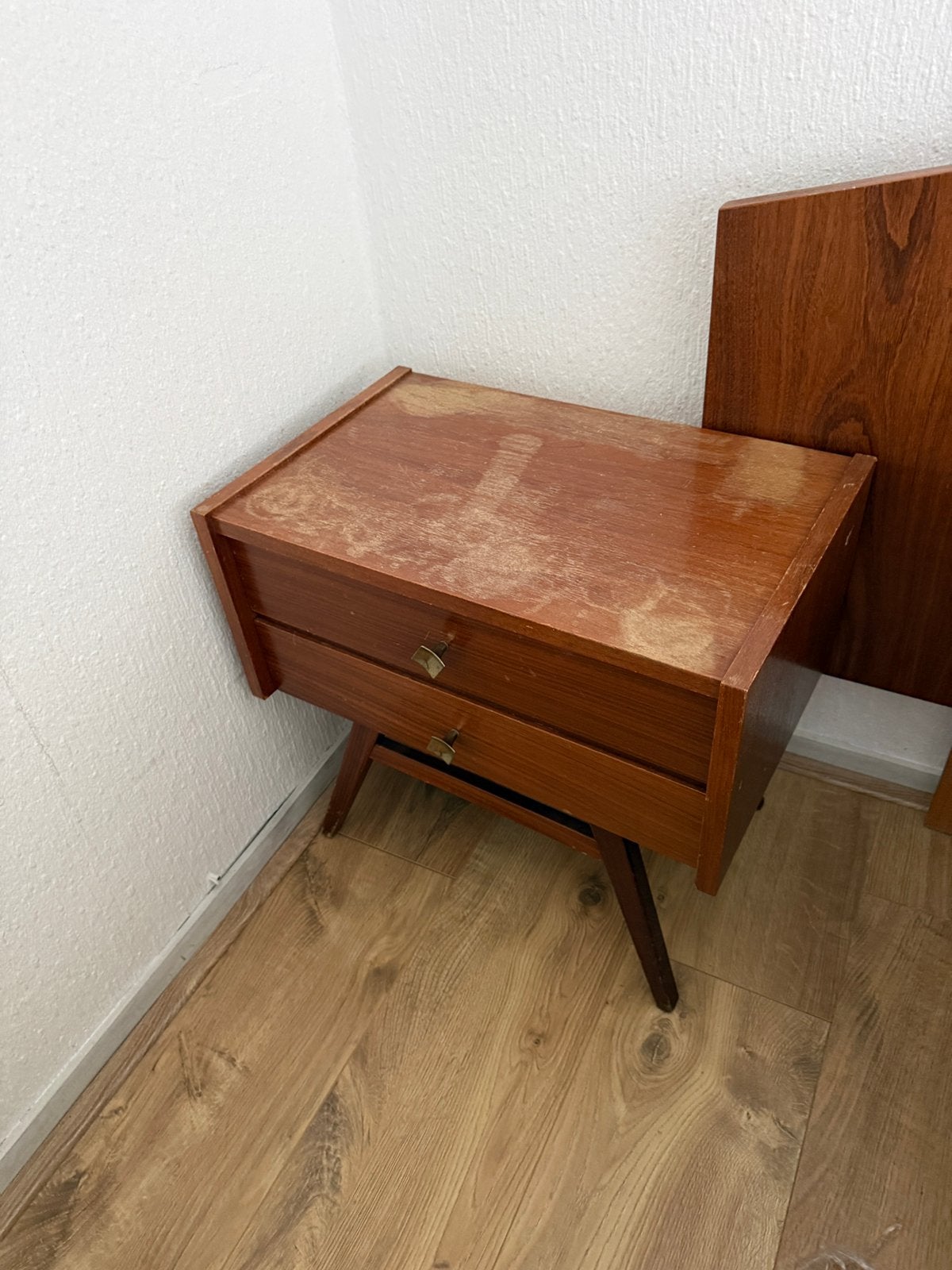GRATIS Vintage bed, Huis en Inrichting, Ophalen, Gebruikt, Vintage, 140 cm