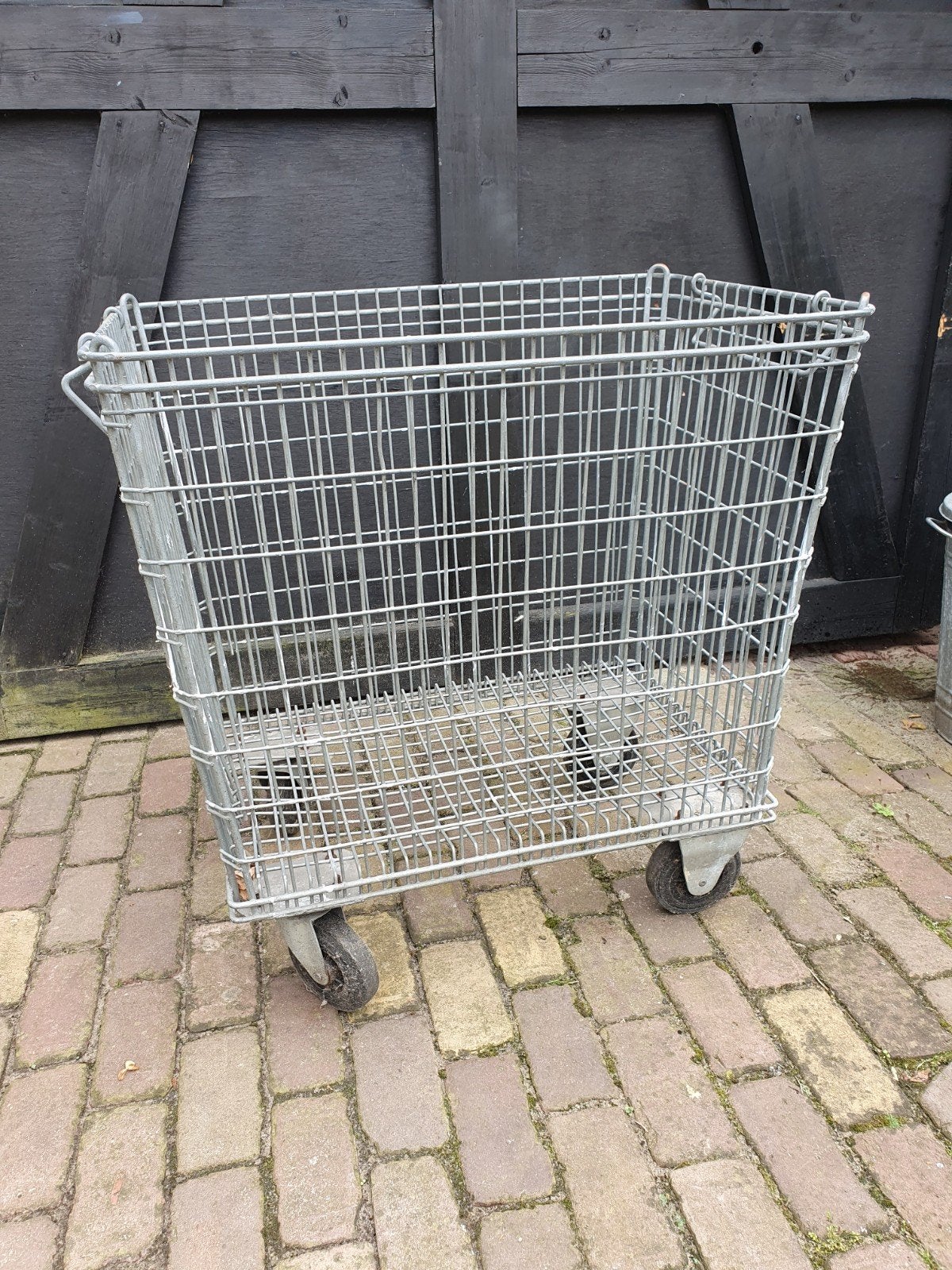 Zinken trolley op wielen, Antiek en Kunst, Ophalen