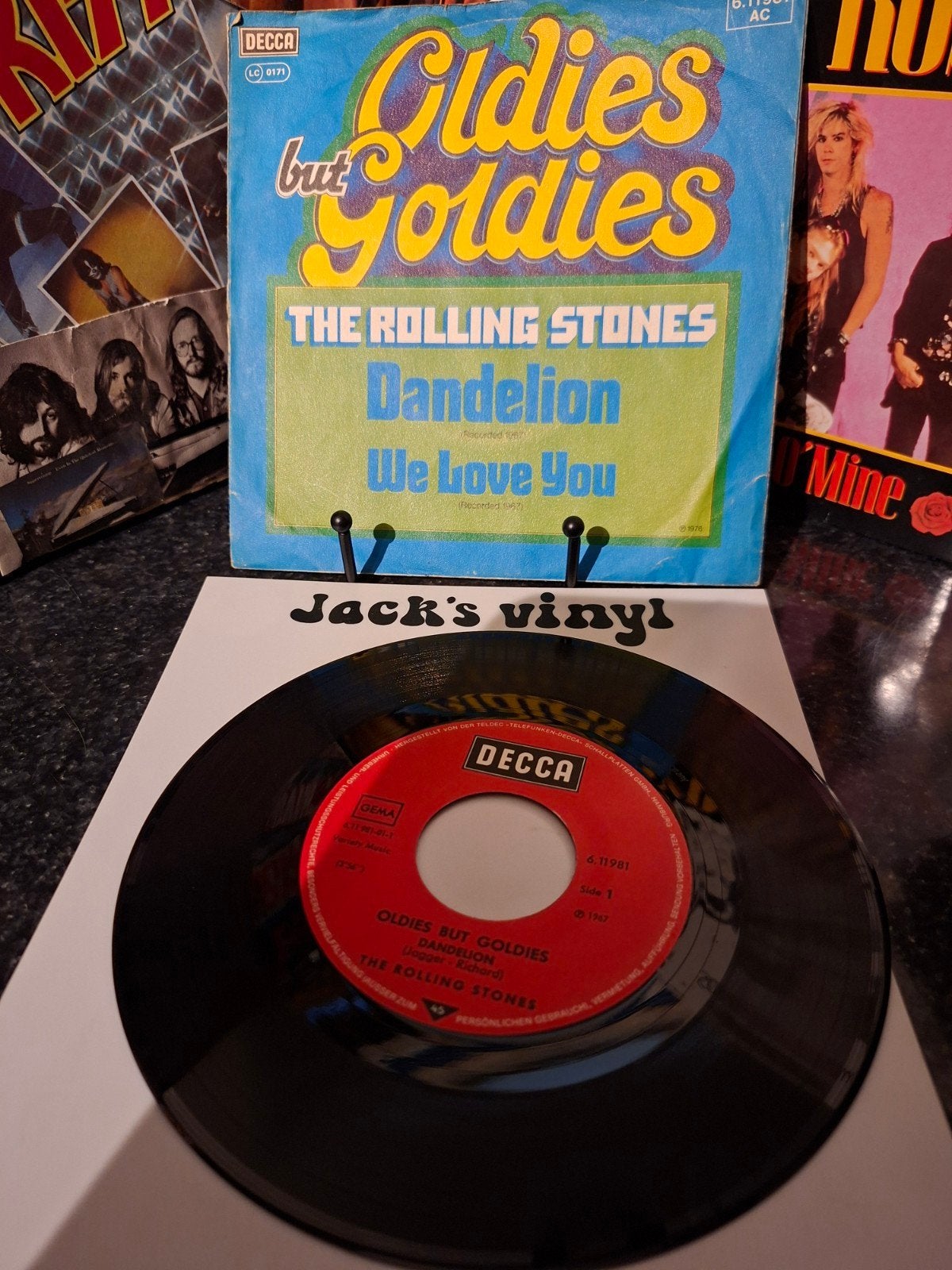 The Rolling Stones - Dandelion / We Love You 1976, Cd's en Dvd's, Vinyl | Rock, Gebruikt, 7 inch, Ophalen of Verzenden, Fotohoes
