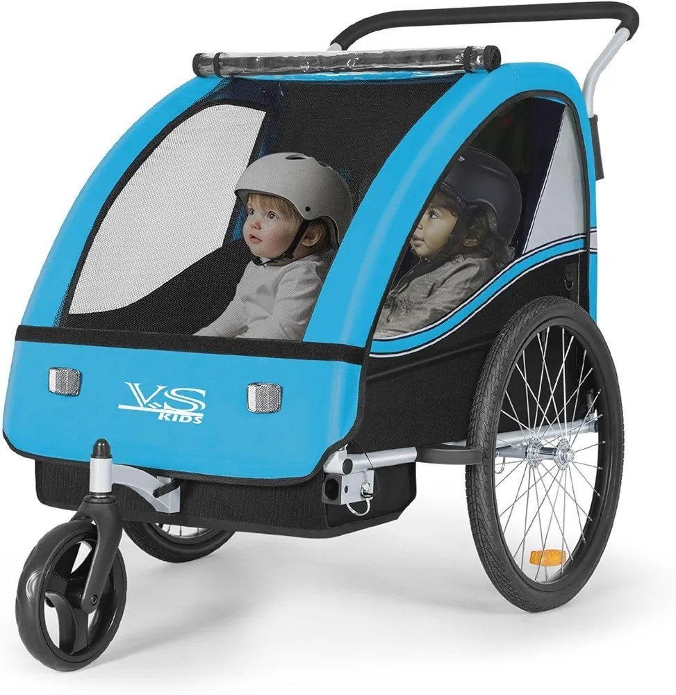 Nieuwe Kinder/Dieren Aanhanger - Blauw - Ongeopend, Fietsen en Brommers, Fietsaccessoires | Aanhangers en Karren, Ophalen of Verzenden